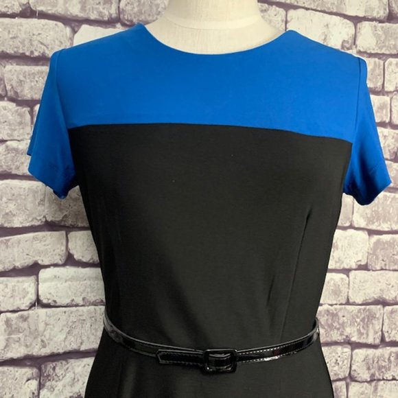 Liz Claiborne Short Sleeve Belted Dress Size M - Picture 2 of 10